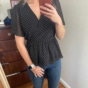 Adorable madewell wrap blouse size small